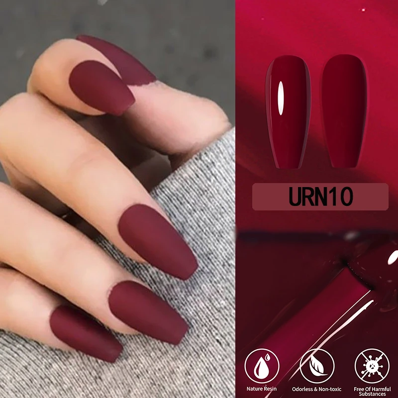 UR SUGAR 4Pcs Nail Gel Polish Kit Semi Permanent Gorgeous Color Nail Manicure Glitter Sequins Red Soak Off UV LED Gel Varnish