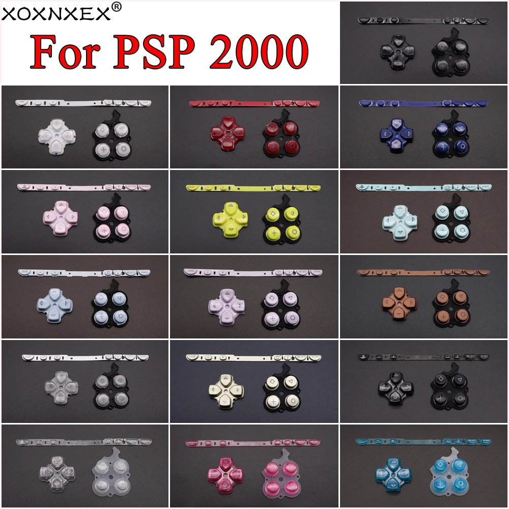 XOXNXEX 1Set Multi color Left Right Buttons Key pad Set Repair Replacement buttons for PSP 2000 PSP2000 Console