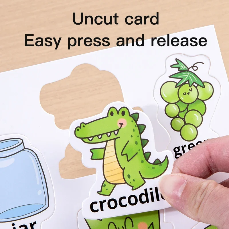 Reconnaissance des couleurs d'apprentissage précoce avec Velcro, livre silencieux pour enfants, jouets éducatifs, bâton réutilisable, Pages de pelage, jeu interactif