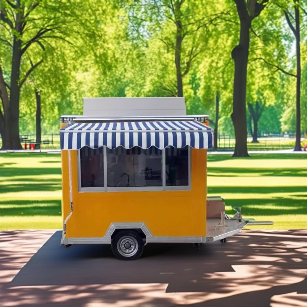 

Hot Dog Cart Vendor Mini Street Fast Vending Hamburger Sale Mobile Food Trailer Food Truck with Oven Design for UK