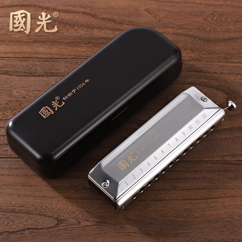 Halftone harmonica 12 hole 16 hole adult professional performance level student beginner self-learning introductory instrument