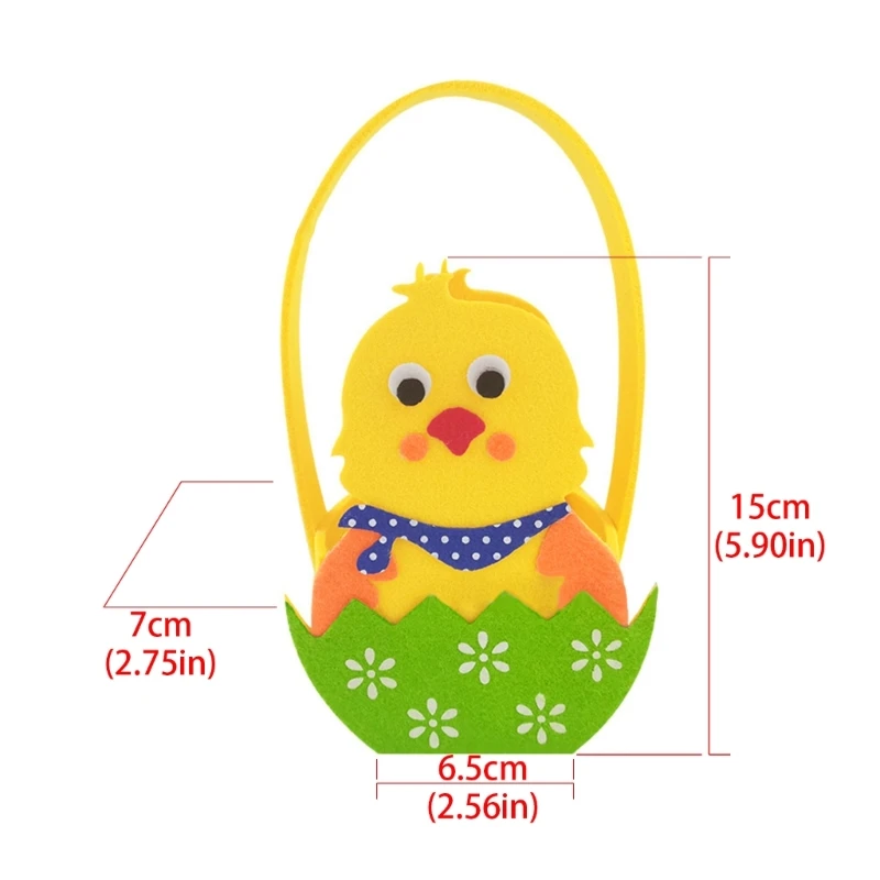 Adorável cesta feltro para a Easters Gifts and Decorações Projetos Artesanato com Handbag School Animal School
