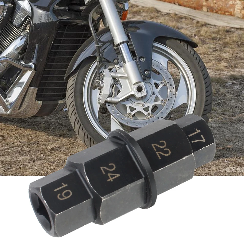 

Motorcycles Hex Axle Tool 17 19 22 24mm Multifunction Multi Purpose Antirust Versatile Professional 4-In-1 Durable 3/8 inch