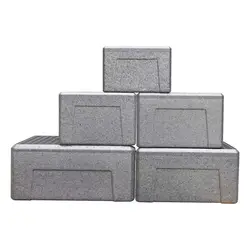 Boîte Isolante Écologique en Mousse de Polypropylène Extensible, Conteneur Portable de Stockage des citrouille pour Crème Glacée au Froid