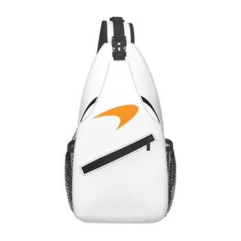 M-McLarens Papaya Logo Göğüs Çanta Erkekler Sling Crossbody Sırt Çantası Göğüs Çantası Seyahat Yürüyüş Sırt Çantası Omuz Çantası