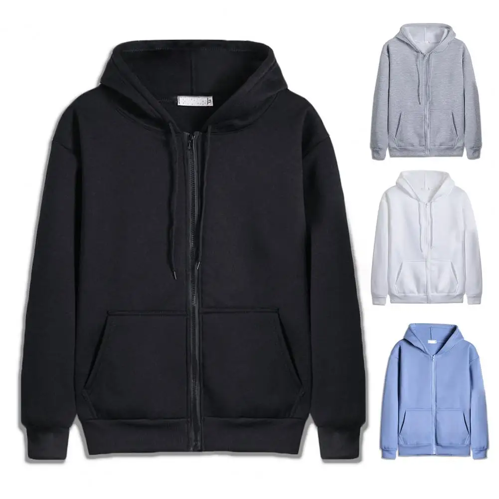 

Stylish Men Fall Jacket Long Sleeves Thermal Men Hoodie Loose Soft Hoodie Coat