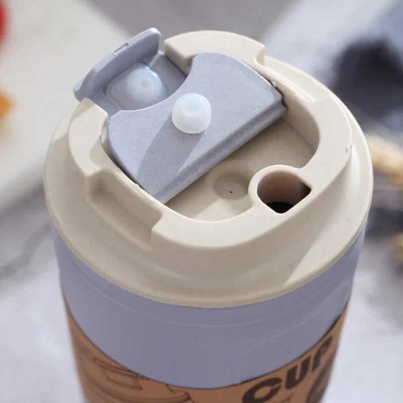 420ml Portable Practical Reusable Bamboo Fiber Coffee Cups Eco Friendly Non-slip Solid Travel Car Mugs Useful Outdoor image 5
