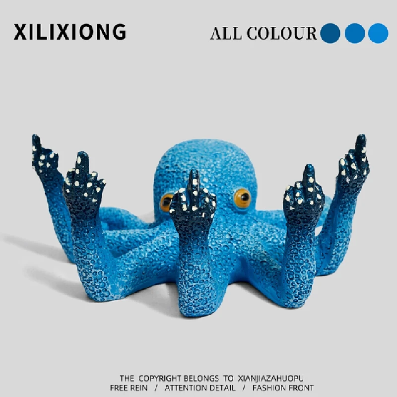 

Creative Parody Desktop Octopus Figurine Toy Desktop Ornament Unique Figurine Ornament For Friends And Classmates Birthday Gift