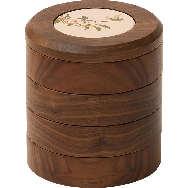 

Solid wood rotating jewelry box, desktop jewelry box