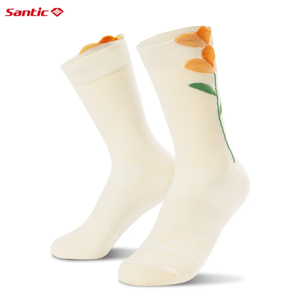 Santic Cycling Socks MTB Bike Outdoor Sports Socks Free Size Four Seasons Breathable Comfortable