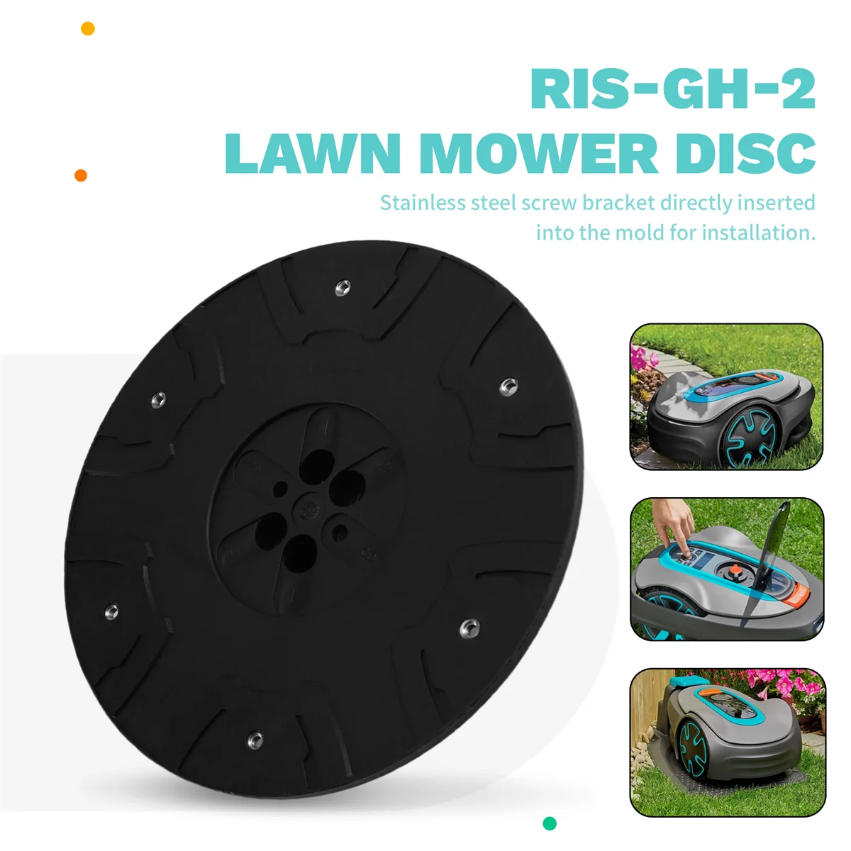 New RIS-GH-2 Lawn Mower Robot Knife Disc for Robotic Mower Cutter Disc Garden Tool Parts