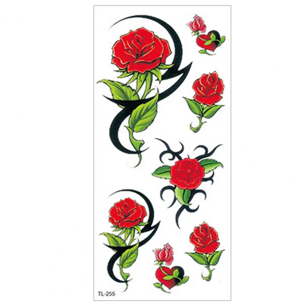 Tattoo Stickers for Collarbone Waterproof Flower Tattoo Stickers Eco-friendly Transfer Paper Decals for Women's Temporary Body