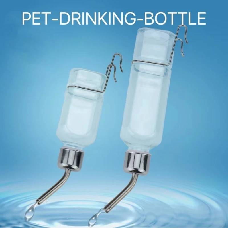 180/350mL Hanging Water Bottle for Hamsters Automatic Rabbit Water Dispenser Dripproof Head Cage Drinking Bottle Watering