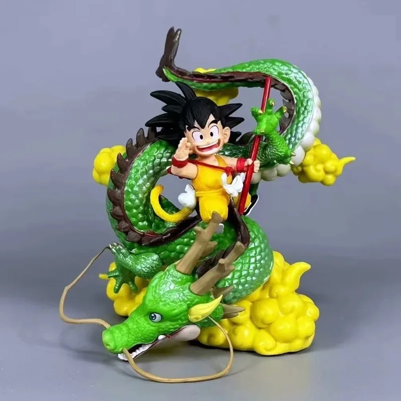 

Dragon Ball Super Saiyan Q Version Goodbye Goku Goku Green Dragon Scene Figure Ornament Figure For Children's Gifts