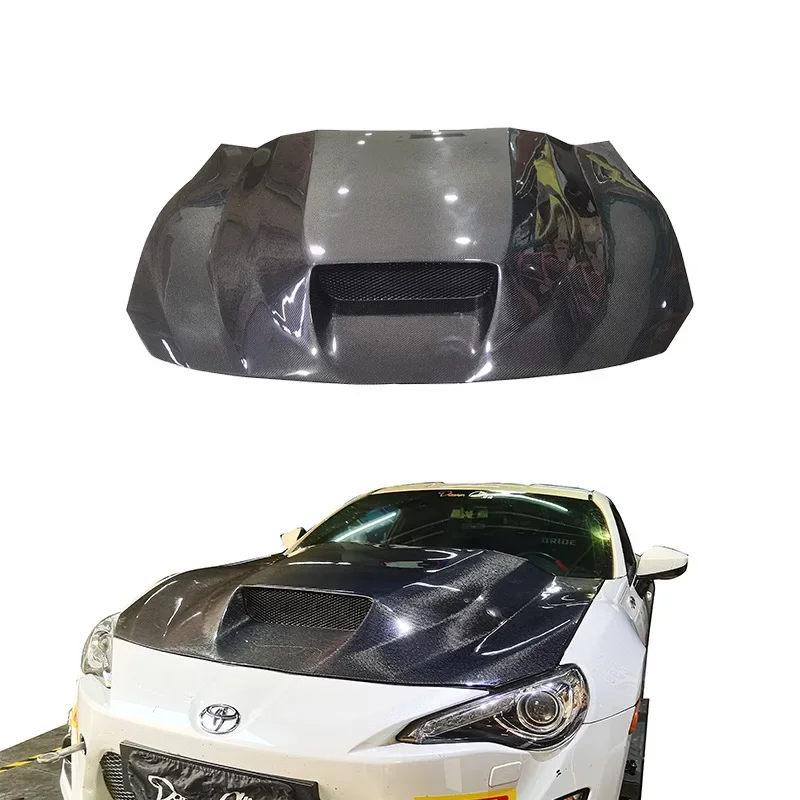 

Suitable For Toyota Subaru GT86BRZ Front Engine Cover Modified Carbon Fiber Open Hole Cooling Track Version