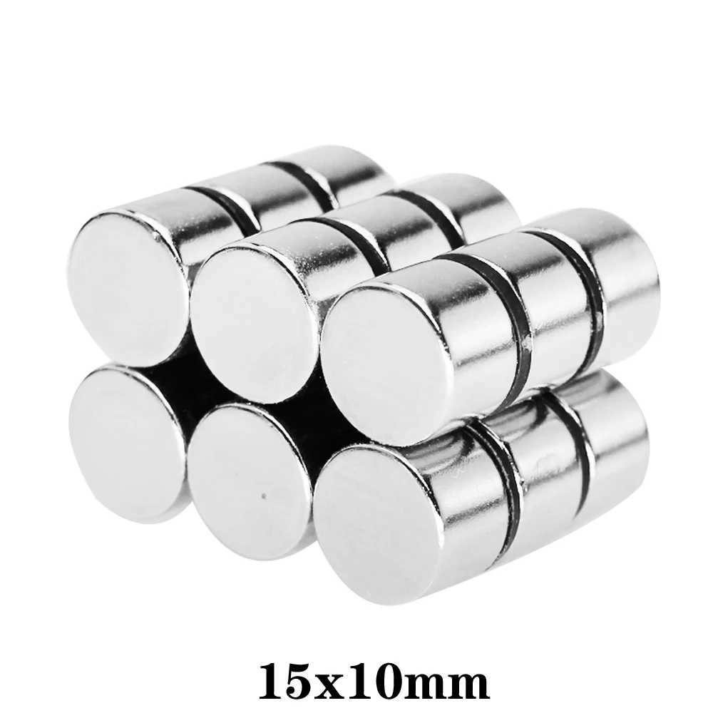 2pcs 15x10 Small Magnets 15mmx10mm N35 circular Neodymium Magnet 15x10mm Permanent NdFeB Magnet 15*10 Disc magnet