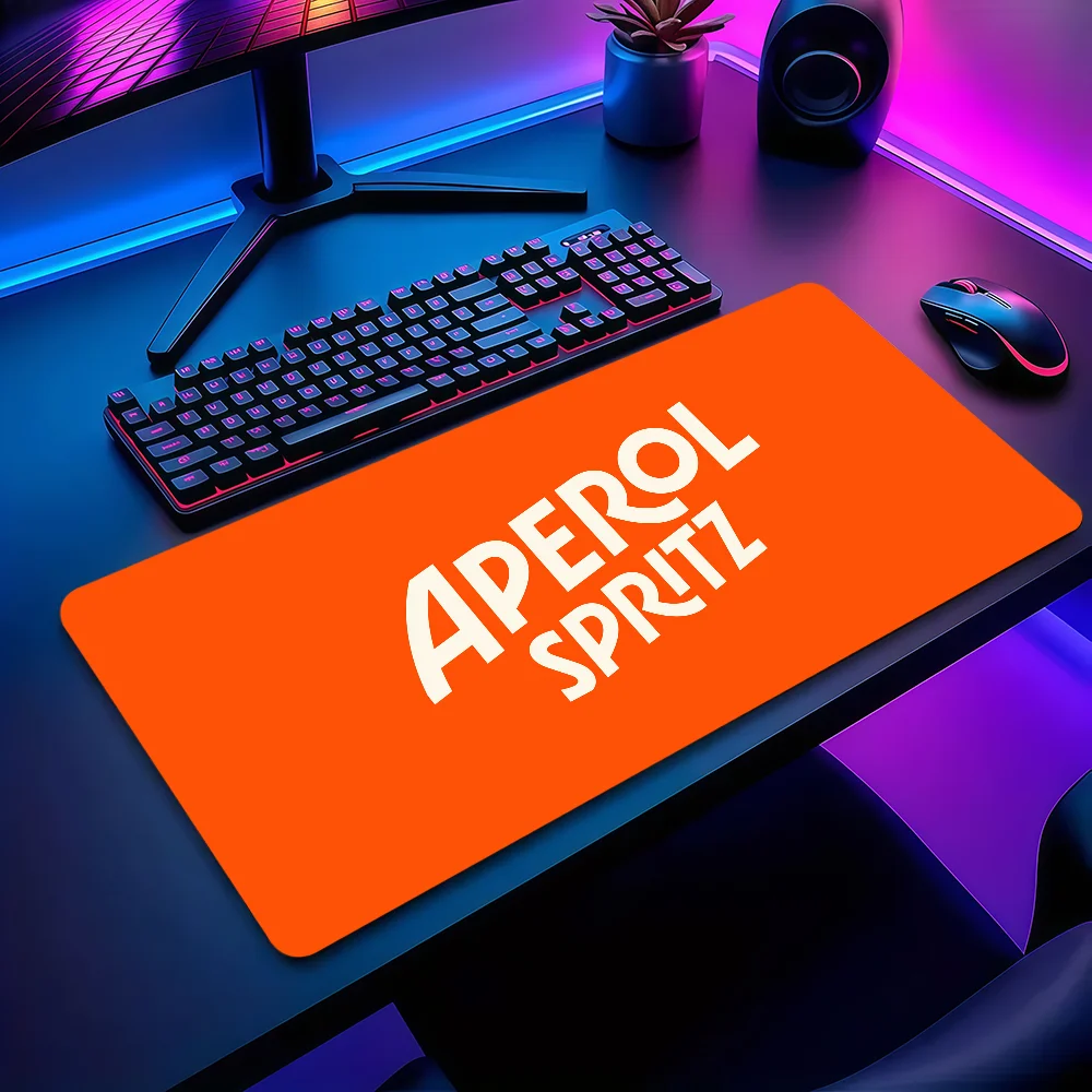 Orange Fashion A-Aperol S-Spritz Mouse Pad Non-slip Thickened MousePad Large Writing Lockedge Office Student Gaming Cushion