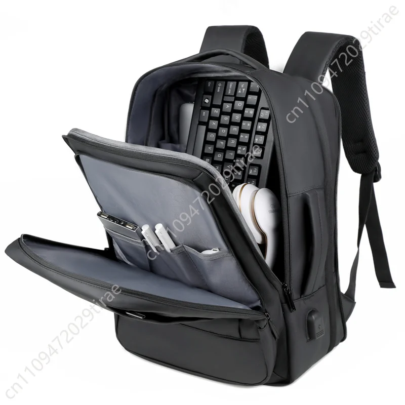 Rilibegan – sac à dos de voyage pour hommes, extensible, Oxford, grande capacité, charge USB, sacs à dos d'affaires pour hommes, sacs à dos pour ordinateur