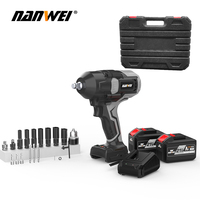 NANWEI 21V Cordless Electric Wrench 600N Super Torque Brushless Auto Repair Electric Wrench for removing car tyres