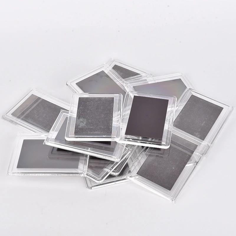 5PCS DIY Acrylic Magnetic Photo Frames Transparent Refrigerator Magnet Sticker Photoes Display Holder Home Pictures Organizer