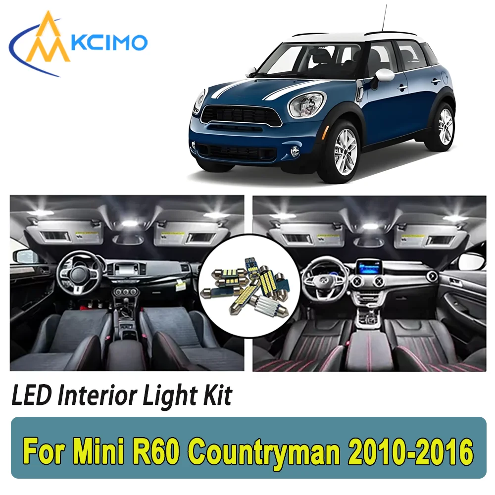 

New Light Bulb For Mini R60 Countryman (2010-2016) Premium Bright LED Interior Dome Map Trunk Light Kit Car Led Lamps New LED