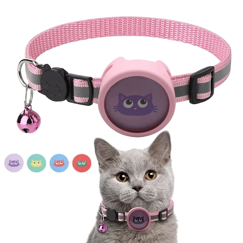 Pet Safety Collar for Airtags Protective Holder with Sticker Break-away Collars with for Small Dogs