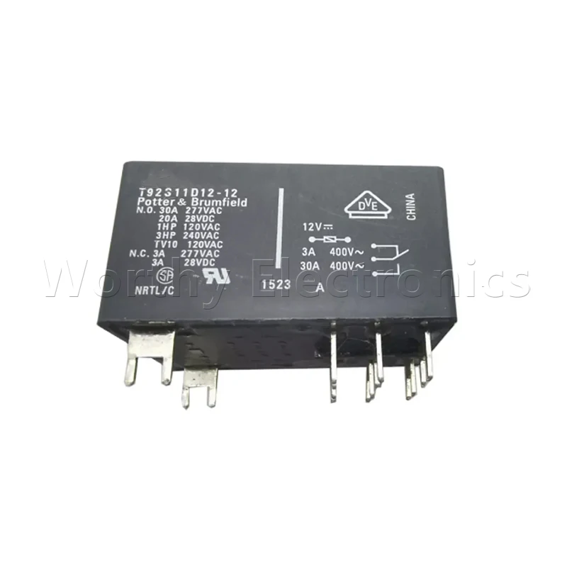 Free shipping 10pcs/lot relay 12VDC 30A 8PIN T92S11D12-12