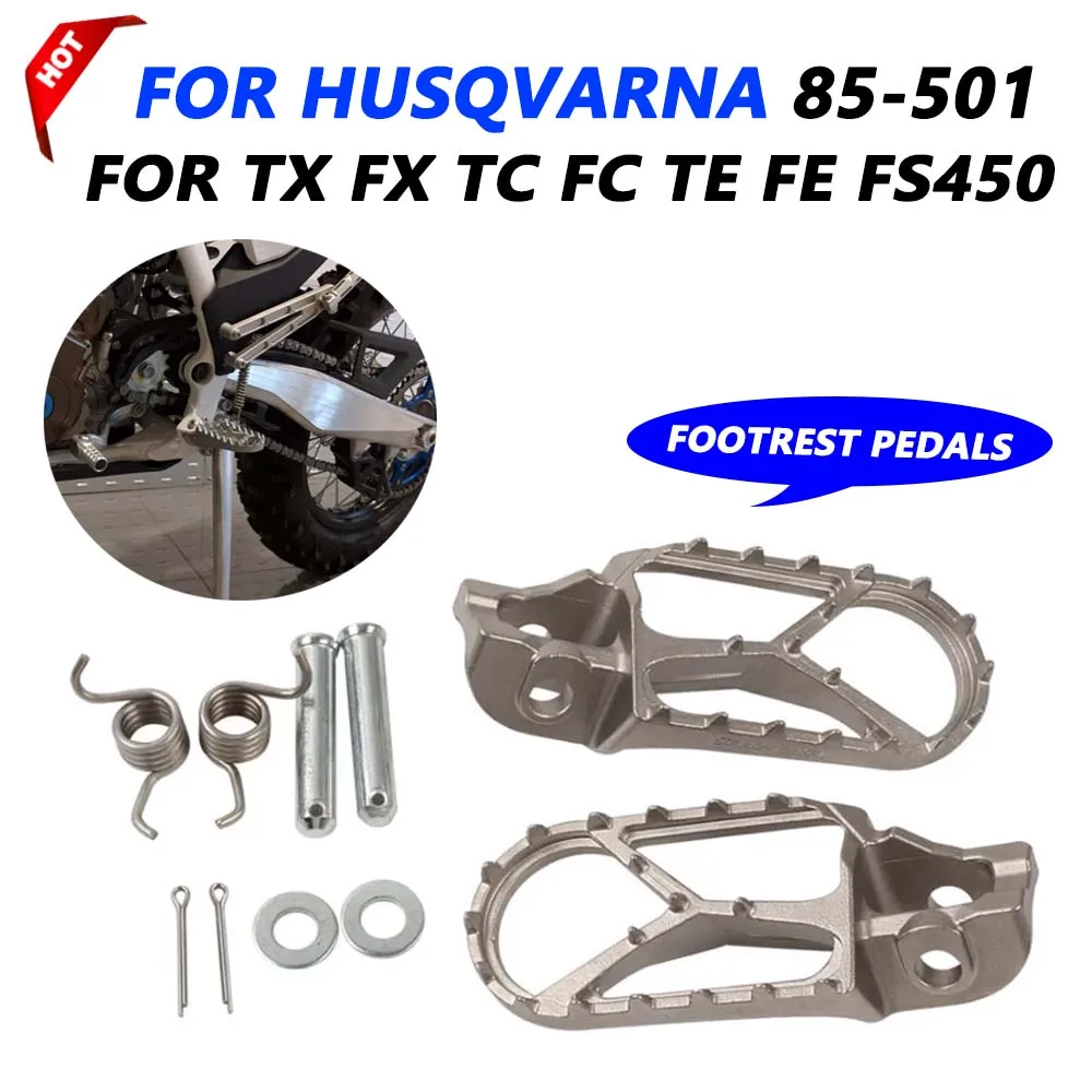 Para husqvarna te fe tx fx tc fc 125 250 300 350 400 450 501 2017 - 2023 2024 motocicleta apoio para os pés footpeg pé pegs descansa pedais