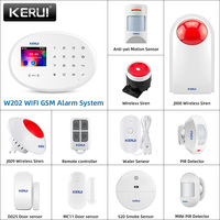 KERUI W202 WIFI GSM Alarm System Tuya RFID APP Remote Control with Motion Sensor Detector Door Sensor