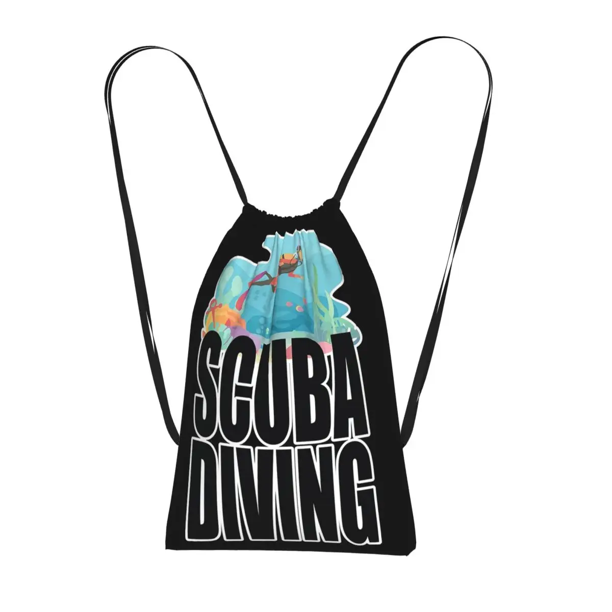 Scuba Diving Adventure Ocean Dive Diver Rucksäcke, lässige Kordelzugtaschen, Sporttasche, Büchertaschen für Reisestudenten