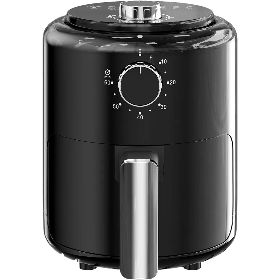 

Compact 2QT Mini Air Fryer with 4-in-1 Function for Baking Roasting Reheating 98 Less Oil Adjustable Temperature Control up to