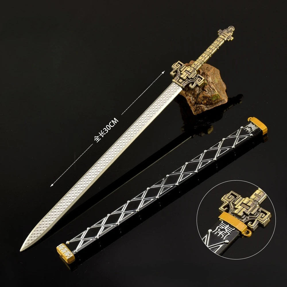 30 cm Chinese Oude Wapen Tianwen Zwaard Model met Schede Alle Metalen Ambachten Wapen Ornament Outdoor Speelgoed Katana Collecties Gift
