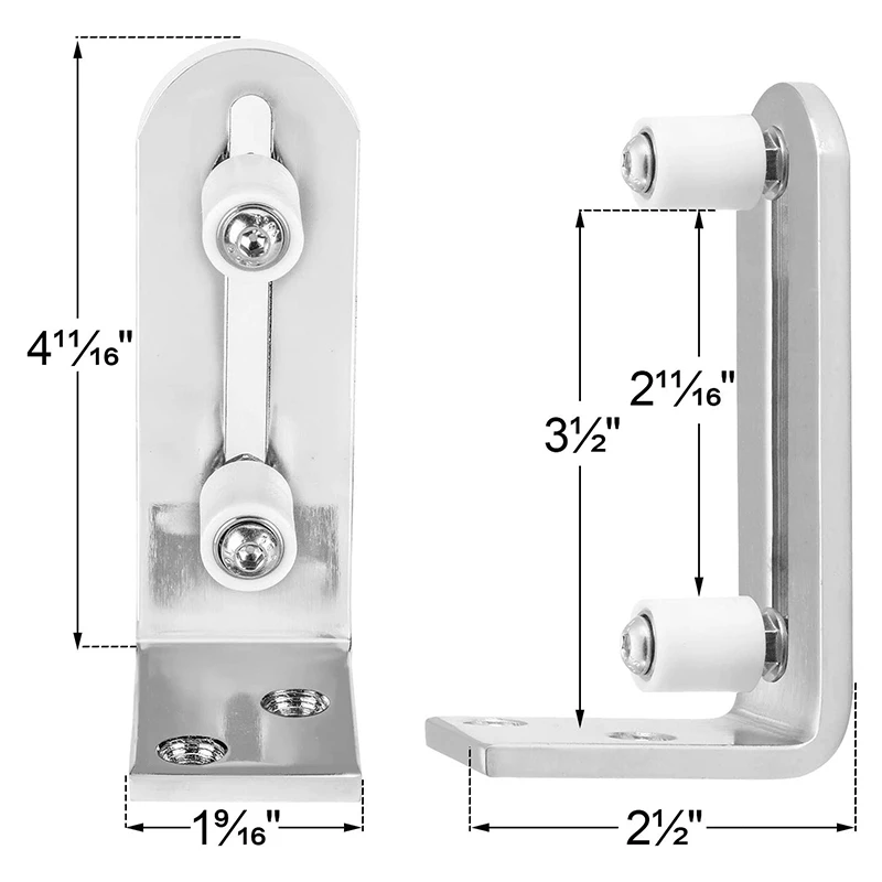 Modern Chrome Sliding Barn Door Floor Guide Ball Bearings Adjustable Stay Roller Wall Mount System For All Size Door CNIM Hot