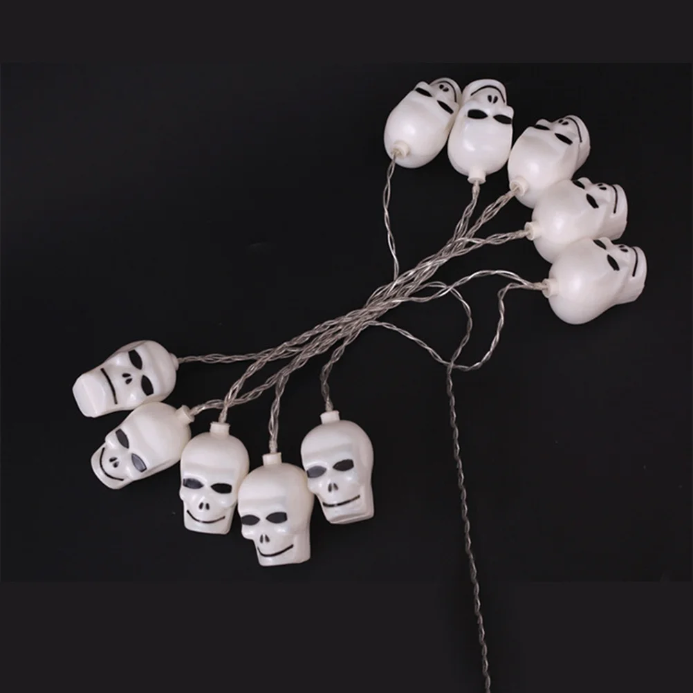 

1.5m Skull LED Halloween String Lights Operated Flexible Decorative Fairy Lights for Indoor Outdoor Party Warm White