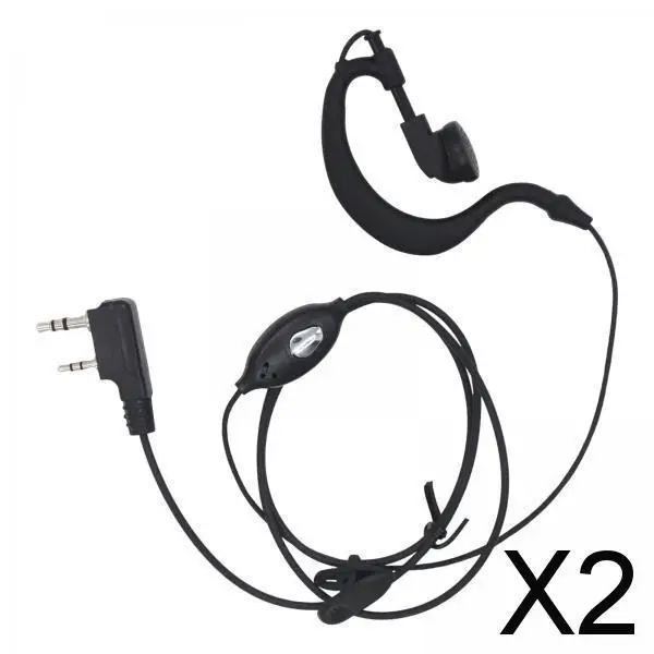 2xWalkie Talkie Earpiece with Mic Two Way Radio Earpiece for -5RA BF-888S