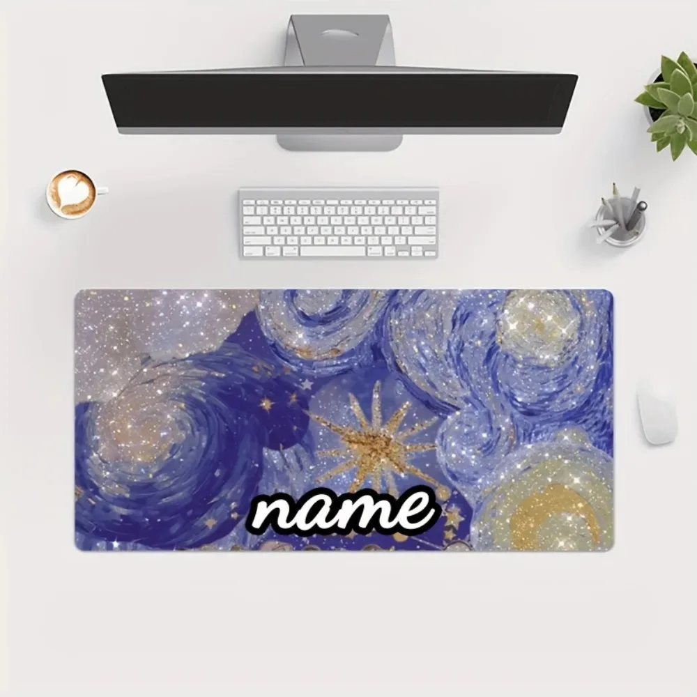 Dreamy Galaxy Star Customizable Mouse Pad 1 Pack For Home Gaming, Anti-Slip Rubber Base Aesthetic Desktop Accessory For Birthday