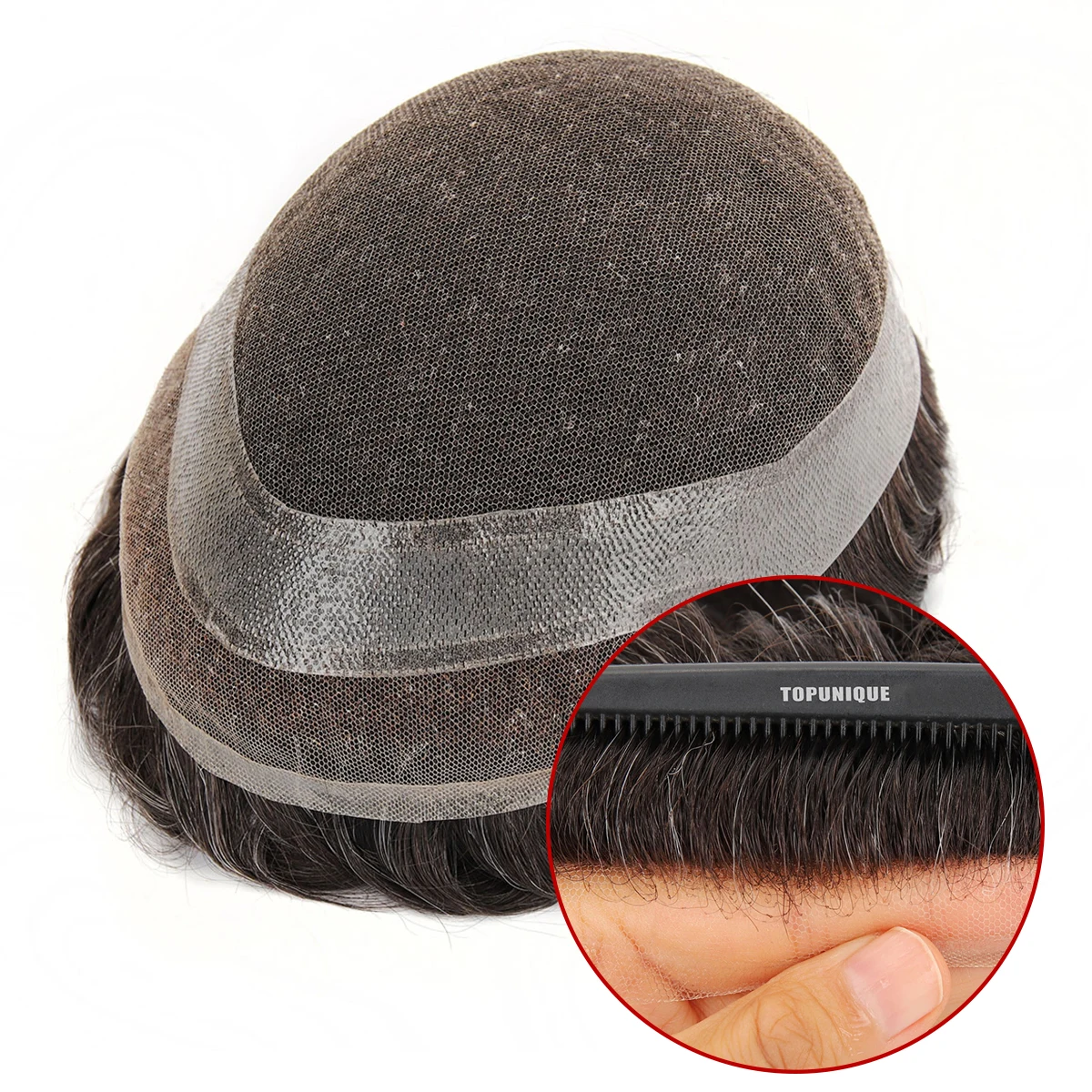 Beeos Hollywood Lace Toupee Men Human Hair Men Toupee Hair Replacement System Protesis Capilar Hombre Hair Piece Human Hair