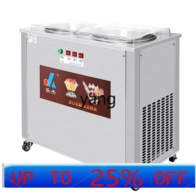 

CX fried ice milk machine commercial double pot automatic multi-functional ice cream machine square pot cooling machine