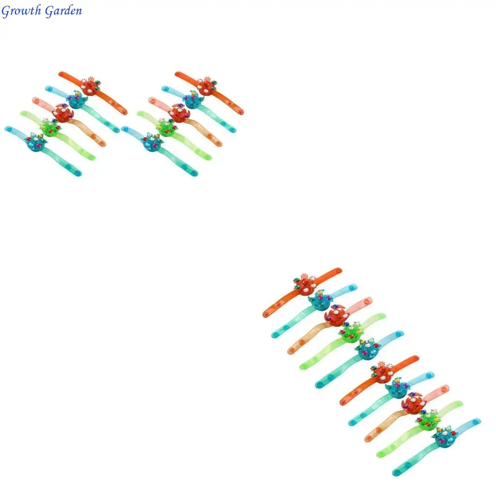

10pcs Flashing Top Bracelets Random Styles Fun for Kids and Teens Playing E65D