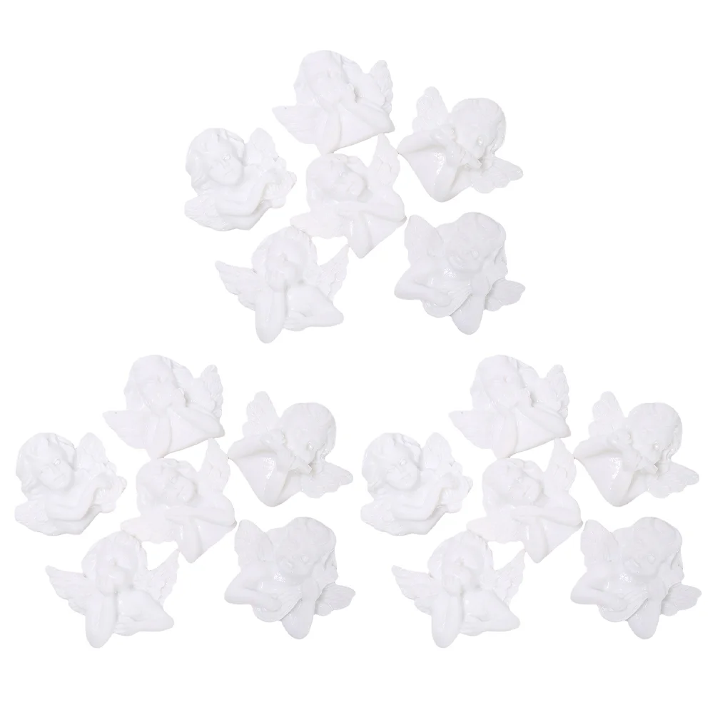 36 Pcs Figurine Adornment Angel Ornament Toy Accessories Gifts for Stocking Stuffers Home Decor White Resin Desktop Craft Child