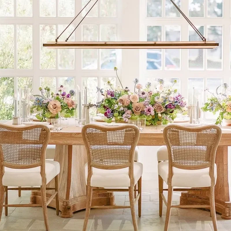 for New Antique Wooden Furniture Durable Linen Cushion Wedding Event Stackable Chair with fsc Authentication
