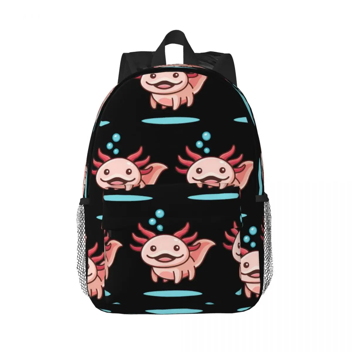 

Axolotl Logo Backpack Middle High College School Student Bookbag