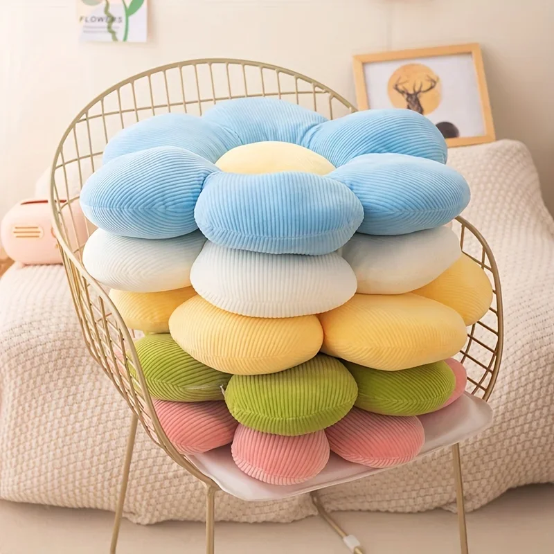 Blumen-Plüschtier-Kissen, Sofa, superweiches Gänseblümchen-Kissen, bequemes Plüschkissen, achtblättriges Blumenkissen, für Zuhause, Sofa, Geschenk