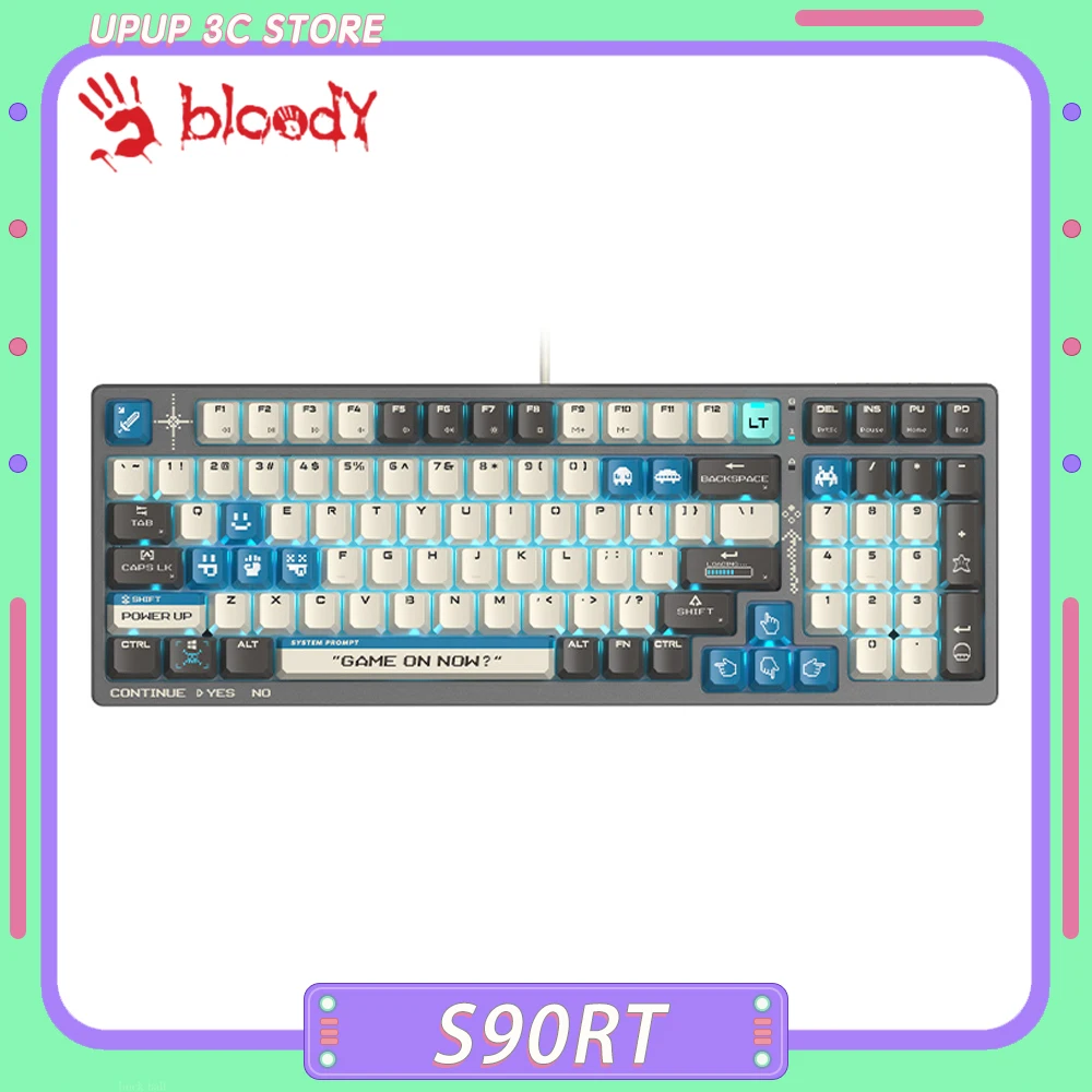 Bloody S90RT Mechanical Keyboard Wired Gaming Keyboard Variable Speed Optic Custom Magnetic Switch Keyboard Gamer Accessories