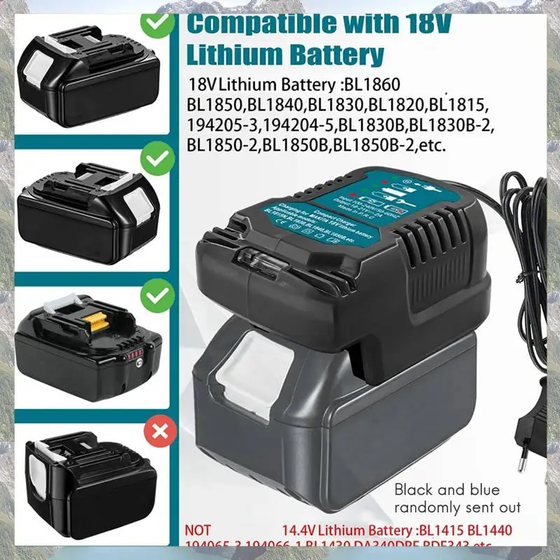 2025 トレンド交換 18V ミニ充電器 DC18RC 交換充電器リチウム電池 BL1860 BL1450 BL1830