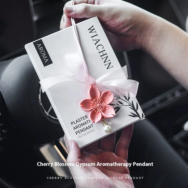 

Автомобильный освежитель воздуха Cherry Blossom Gypsum, классический ароматизированный подвесной декор для автомобиля и дома, стойкий диффузор аромата, стильный