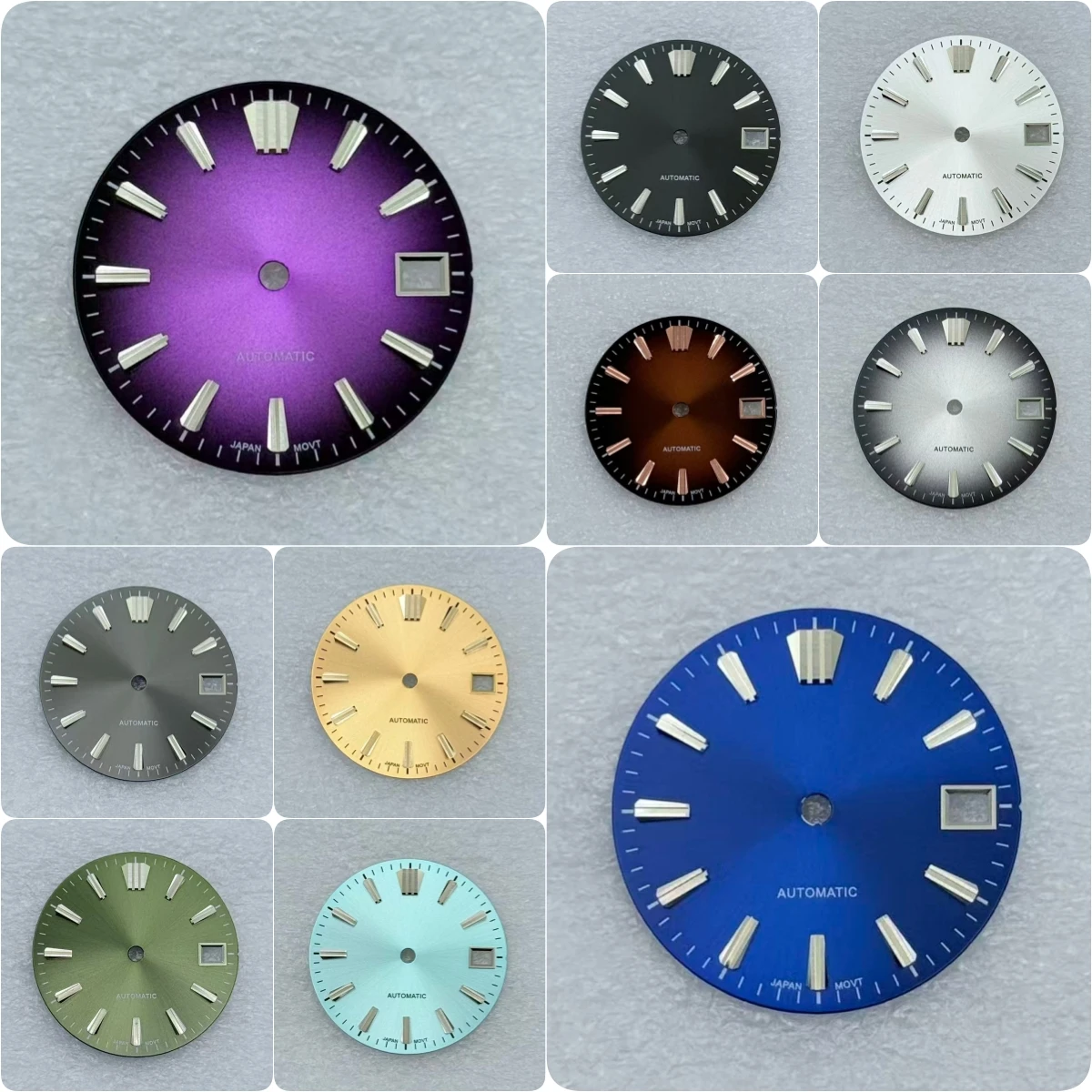 28.5mm No Logo Sunburst Dial Fit NH35/NH36/4R Automatic Movement No Luminous Custom Logo Watch Modification Accessories
