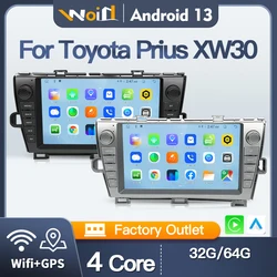 Car Radio Android 13 Carplay Navigation For Toyota Prius XW30 LHD Multimedia Bluetooth WIFI GPS Autoradio Stereo Player Wifi BT