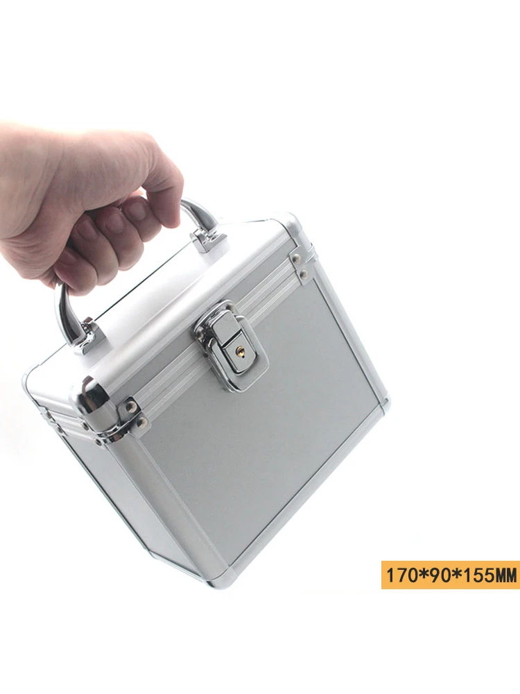 Imagem -02 - Mini Aluminum Alloy Toolbox com Esponja Small Tool Box Case de Armazenamento Portátil Instrumento de Precisão Mala Resistente ao Impacto