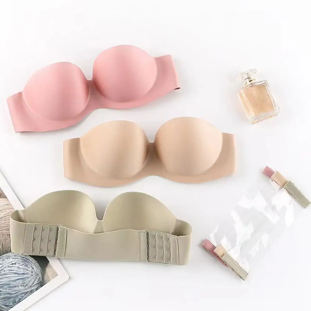 Women Sexy Strapless Bra Push Up Wireless Bras Tube Top Anti-Slip Seamless Invisible Bralette Without Straps Ladies Lingerie